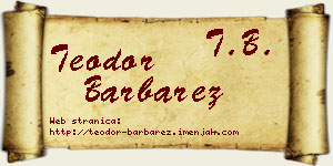 Teodor Barbarez vizit kartica